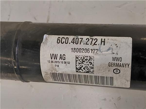 PALIER DEL. DCHO. Volkswagen polo v (6r1)(06.2009->) 1.0 - #Prov# CHY - #Prov# CHYPROV 6C0407272H BLANCO cardan Delantero Derecho trasmision QAE - Imagen 4