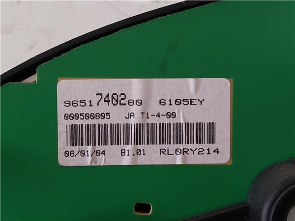 CUADRO COMPLETO Peugeot 206 (1998->) 1.4 HDi eco 70 8HX (DV4TD) 8HX(DV4TD) 9651740480 GRANATE COMPLETO instrumentos - Imagen 3