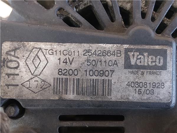 ALTERNADOR Renault megane ii (bm0/1_, cm0/1_) 1.6 16V (BM0C, CM0C) G/ K4M T 7 - #Prov# GK4MT7PROV 2542664B BLANCO generador - Imagen 3