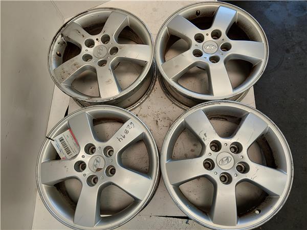 CONJUNTO DE 4 LLANTAS ALUMINIO Hyundai tucson (jm)(2004->) 2.0 CRDi A las 4 ruedas D4EA - #Prov# D4EAPROV 6.5JX16-46 65JX1646 GRIS PLATA
