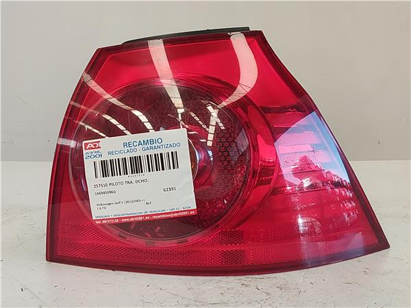 PILOTO TRA. DCHO. Volkswagen golf v (1k1)(2003->) 1.6 FSI BLP 1K6945096G GRIS Bombilla Derecha derecho Faro Lámpara Luz Trasera trasero