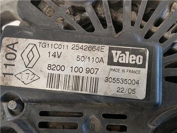 ALTERNADOR Renault megane ii sedán (lm0/1_) 1.6 K4M 760 K4M760 8200100907 NEGRO generador - Imagen 3
