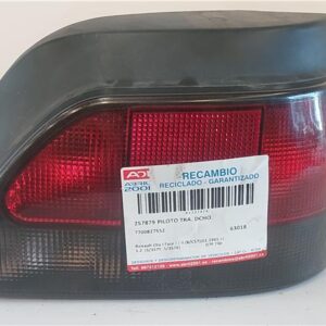 PILOTO TRA. DCHO. Renault clio i fase i / ii (b/c57)(01.1991->) 1.2 (5/357Y, 5/357K) D7F 730 D7F730 7700827552 BLANCO Bombilla Derecha derecho Faro Lámpara Luz Trasera trasero