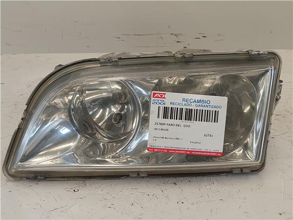 FARO DEL. IZDO. Volvo s40 berlina (1995->) 1.6 B 4164 S2 B4164S2 301149109 AZUL Bombillas Delanteras delanteros Izquierdas izquierdos Lámparas luces Luz Pilotos
