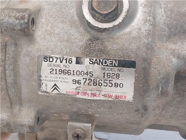 COMPRESOR AIRE ACOND. Citroen berlingo (1996->) 1.6 HDI 75 D-9HW - #Prov# D9HWPROV 9672865580 GRIS Acondicionado - Imagen 3