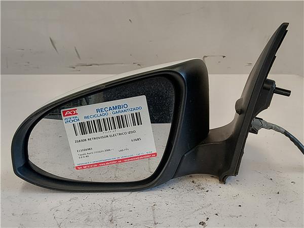 RETROVISOR ELECTRICO IZDO. Toyota auris (e15)(10.2006->) 2.0 D-4D 1AD-FTV 1ADFTV E11026983 BLANCO Espejo Izquierdo