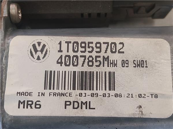 MECANISMO ELEVALUNAS DEL. DCHO. Volkswagen touran (1t1)(02.2003->) 2.0 TDI AZV 1T0959702 AZUL Delanteras delanteros Derechas derechos motor GNE - Imagen 3