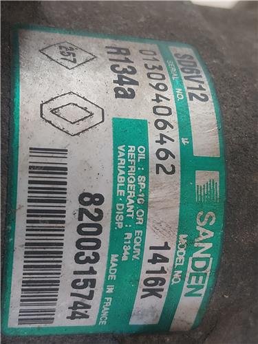COMPRESOR AIRE ACOND. Renault clio ii fase i (b/cb0)(1998->) 1.4 16V (B/CB0P) K4J 710 K4J710 8200315744 NEGRO Acondicionado - Imagen 3
