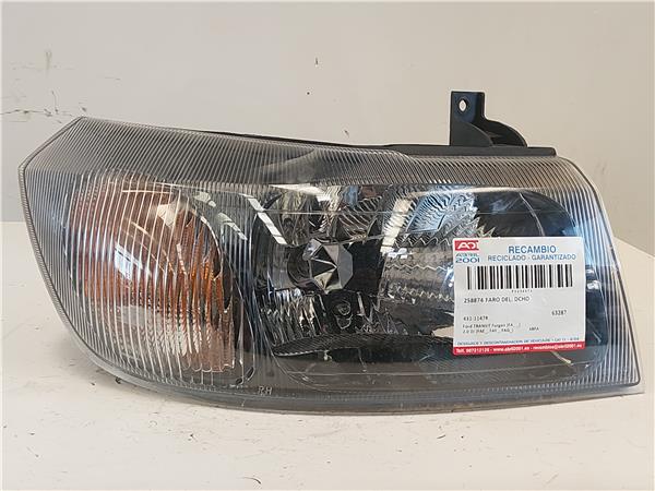 FARO DEL. DCHO Ford transit furgón (fa_ _) 2.0 DI (FAE_, FAF_, FAG_) ABFA 431-1147R 4311147R BLANCO Bombillas delanteras Delanteros Derechas Derechos Lámparas luces Luz piloto Pilotos VXT75