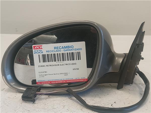 RETROVISOR ELECTRICO IZDO. Volkswagen passat berlina (3b3)(2000->) 1.9 TDI AWX E1010781 GRIS PLATA Espejo Izquierdo GGB