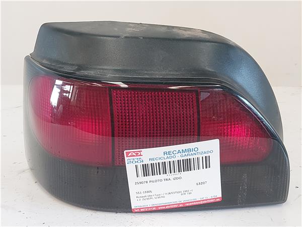 PILOTO TRA. IZDO. Renault clio i fase i / ii (b/c57)(01.1991->) 1.2 (5/357Y, 5/357K) D7F 730 D7F730 551-1930L 5511930L BLANCO Bombilla Faro Izquierdo Lámpara lateral Luz Trasero