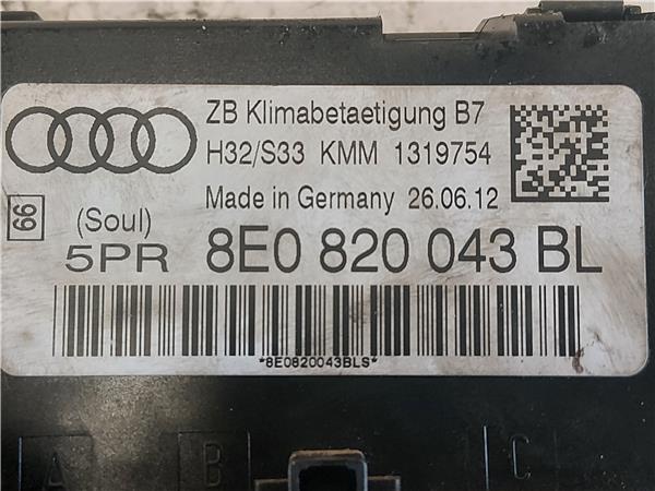 MANDOS CLIMATIZADOR Seat exeo berlina (3r2)(12.2008->) 2.0 TDI CAGA 8E0820043BL GRIS acondicionado aire calefaccion - Imagen 3