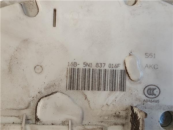 CERRADURA DEL DCHA Seat ibiza berlina (6j5)(06.2008->) 1.2 (G) CGP - #Prov# (G)CGPPROV 5N1837016F BLANCO - Imagen 4