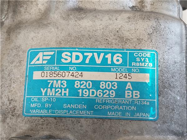 COMPRESOR AIRE ACOND. Seat alhambra (7v8)(01.1996->) 1.9 TDI AUY 0185607424 185607424 GRIS Acondicionado - Imagen 3