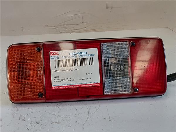 PILOTO TRA. IZDO. Nissan l-50095 - #prov# L-50-88 VARIANTE 50/2 - #Prov# D/84.40 II - #Prov# D8440IIPROV 02396 2396 BLANCO Bombilla Faro Izquierdo Lámpara lateral Luz Trasero