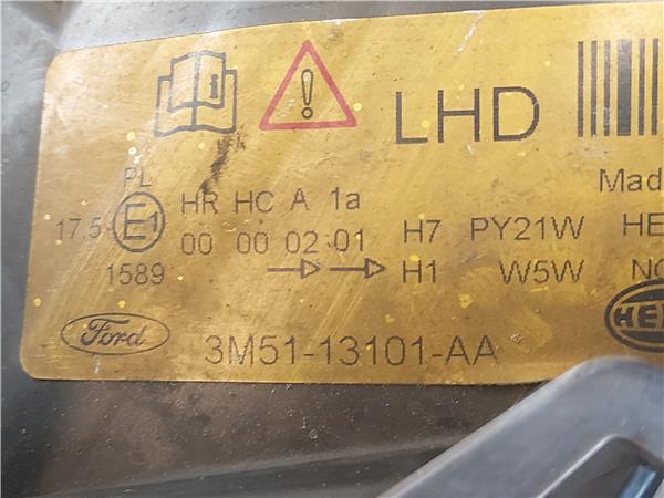 FARO DEL. IZDO. Ford focus c-max 2.0 TDCi G6DA 3M51-13101-AA 3M5113101AA AZUL Bombillas Delanteras delanteros Izquierdas izquierdos Lámparas luces Luz Pilotos - Imagen 3