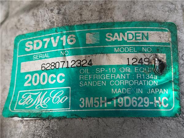 COMPRESOR AIRE ACOND. Volvo v50 familiar (2004->) 2.0 D D 4204 T D4204T 3M5H-19D629-HC 3M5H19D629HC GRIS Acondicionado - Imagen 3
