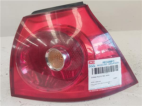 PILOTO TRA. DCHO. Volkswagen golf v (1k1)(2003->) 1.9 TDI BKC 4VFX-13404-AA 4VFX13404AA NEGRO Bombilla Derecha derecho Faro Lámpara Luz Trasera trasero GQQ