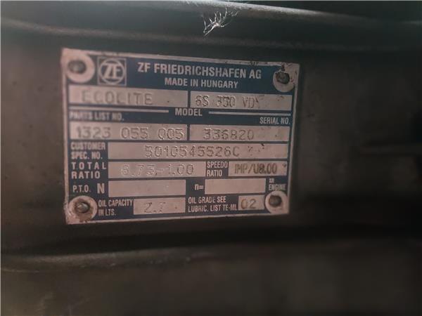 CAJA CAMBIOS MANUAL Renault mascott 160.65 ZD3 A 604 ZD3A604 5010545526C 6S 350 VD 6S350VD BLANCO - Imagen 5