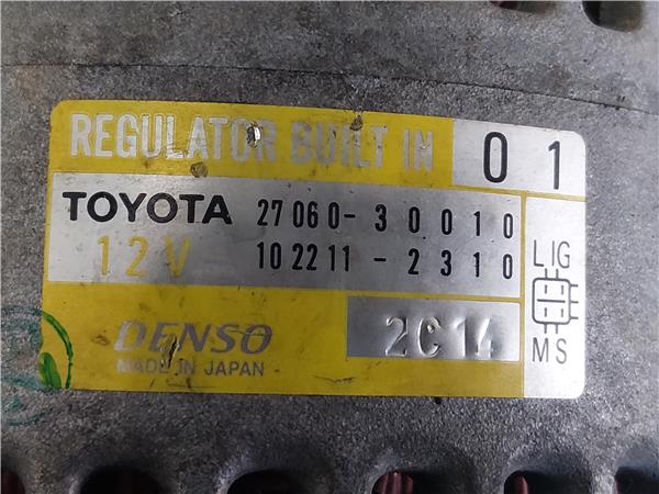 ALTERNADOR Toyota land cruiser (j9)(1996->) 3.0 D-4D 1KD-FTV 1KDFTV 27060-30010 2706030010 GRIS PLATA generador - Imagen 4