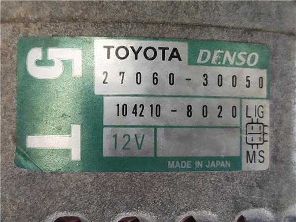 ALTERNADOR Toyota land cruiser (j12)(2003->) 3.0 D-4D (KDJ120) 1KD-FTV 1KDFTV 104210-8020 1042108020 GRIS generador - Imagen 4