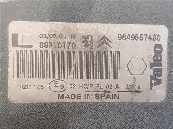 FARO DEL. IZDO. Citroen xsara picasso (1999->) 1.6 HDi D-9HX - #Prov# D9HXPROV 9649557480 GRIS Bombillas Delanteras delanteros Izquierdas izquierdos Lámparas luces Luz Pilotos - Imagen 3