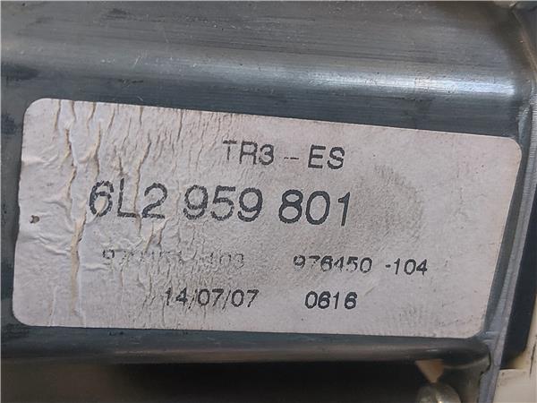 MECANISMO ELEVALUNAS DEL. DCHO. Seat cordoba berlina (6l2)(09.2002->) 1.9 TDI AXR 6L2959801 NEGRO Delanteras delanteros Derechas derechos motor - Imagen 3