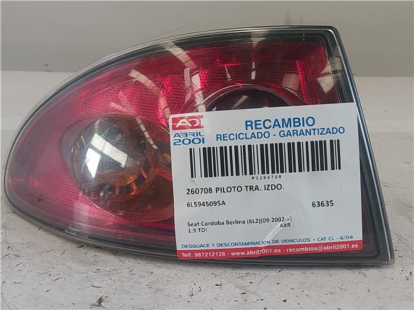 PILOTO TRA. IZDO. Seat cordoba berlina (6l2)(09.2002->) 1.9 TDI AXR 6L5945095A NEGRO Bombilla Faro Izquierdo Lámpara lateral Luz Trasero
