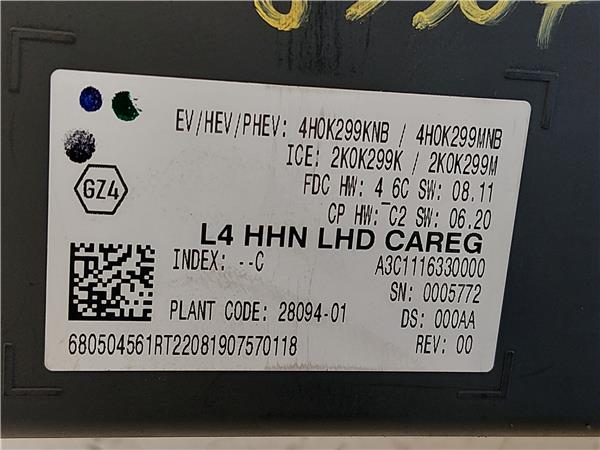 PANTALLA MULTIFUNCION Renault austral - #prov# TCE 160 116 KW - #Prov# H5H E4 - #Prov# H5HE4PROV A3C1116330000 BLANCO - Imagen 3