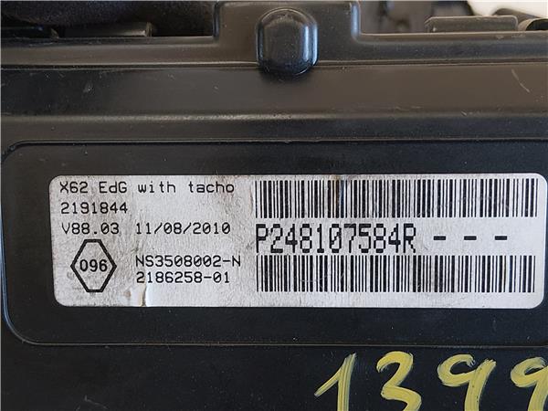 CUADRO COMPLETO Renault master iii furgón (hd, fd) 2.3 125 - #Prov# D/M9T A676 - #Prov# DM9TA676PROV P248107584R BLANCO COMPLETO instrumentos - Imagen 3