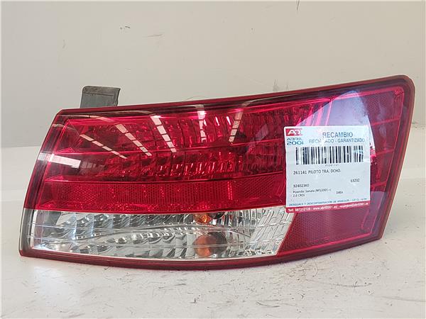 PILOTO TRA. DCHO. Hyundai sonata (nf)(2005->) 2.0 CRDi D4EA 924023K0 AZUL Bombilla Derecha derecho Faro Lámpara Luz Trasera trasero