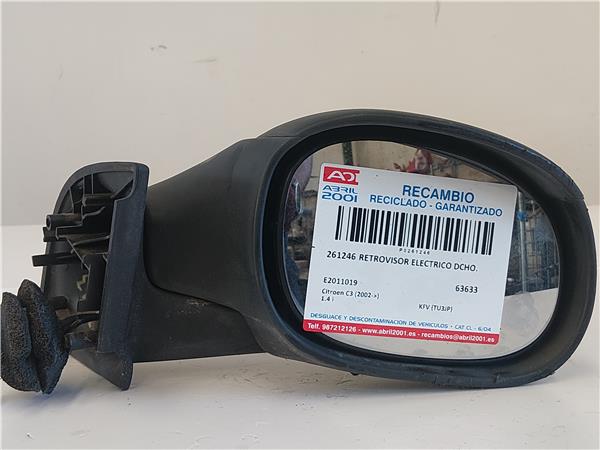 RETROVISOR ELECTRICO DCHO. Citroen c3 (2002->) 1.4 i KFV (TU3JP) KFV(TU3JP) E2011019 AZUL Derecho Espejo