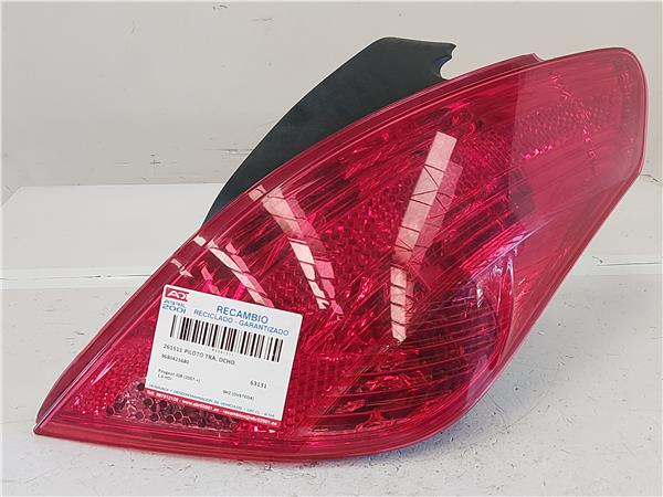 PILOTO TRA. DCHO. Peugeot 308 (2007->) 1.6 HDi 9HZ (DV6TED4) 9HZ(DV6TED4) 9680425680 NEGRO Bombilla Derecha derecho Faro Lámpara Luz Trasera trasero