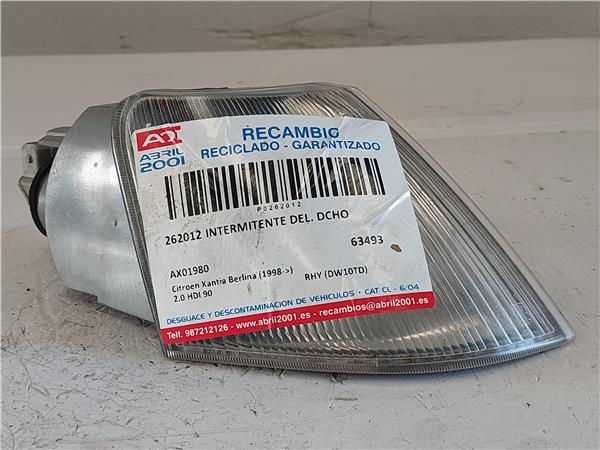 INTERMITENTE DEL. DCHO Citroen xantia berlina (1998->) 2.0 HDI 90 RHY (DW10TD) RHY(DW10TD) AX01980 GRIS Delanteras delanteros Derechas derechos pilotos