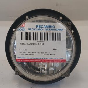 FARO DEL. DCHO SANTANA - #Prov# santana 350 - #prov# 2.0 TDI  4X4 - #Prov# D/RHP - #Prov# DRHPPROV E410198 BLANCO    Bombillas delanteras Delanteros Derechas Derechos Lámparas luces Luz piloto Pilotos