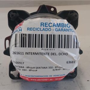 INTERMITENTE DEL. DCHO SANTANA - #Prov# santana 350 - #prov# 2.0 TDI  4X4 - #Prov# D/RHP - #Prov# DRHPPROV E100917 BLANCO    Delanteras delanteros Derechas derechos pilotos